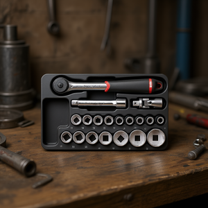 Usag 19-Piece <b>Ratchet</b> Set with Polygonal <b>Sockets</b> and Inserts for <b>Socket</b> Product Use - Product Image 3