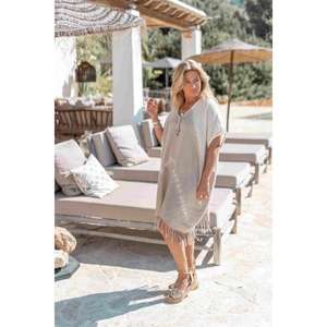 Elegante Vestido Poncho Fluido, Perfecto para Salidas Casuales, Vacaciones en la Playa y Uso Diario, Estilo Cómodo con Diseño Versátil - Product Image 2