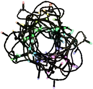 5m. Ghirlanda classica 50 LED multicolore alimentata a corrente 8 funzioni IP44 (GSC 204600015) - Product Image 1