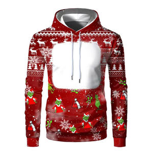 เสื้อมีฮู้ดผ้าฝ้าย100% พิมพ์ลายกวางเกล็ดหิมะออกแบบได้ตามต้องการตัวละครคริสต์มาส - Product Image 3