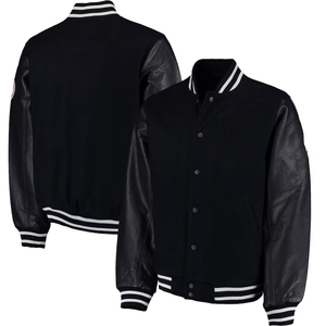 Chaquetas Varsity de Poliéster para Hombre, Personalizadas al por Mayor, con Estampado en Relieve, Talla Grande, Estilo Universitario, Cuello Alto, para Invierno - Product Image 1