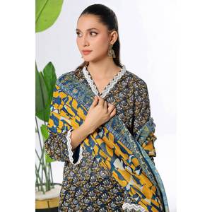 Conjunto de traje de jardín sin coser de 3 piezas azul para mujer - Product Image 2