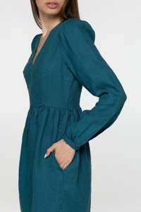 Vestido negro sólido profundo con espalda de verano de aspecto bohemio natural, diseño de patrón de estampado de Color sólido personalizado, vestidos de playa de mujer personalizados - Product Image 3