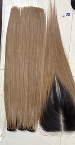 Gran descuento en cabello largo, cabello frontal y cabello con cierre al por mayor, cabello humano virgen Remy, liso, encaje a máquina, doble trama para mujer - Product Image 3