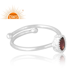 Anillo de piedras preciosas granate Natural de Plata de Ley 925, joyería personalizada para mujer, regalo para ella - Product Image 4