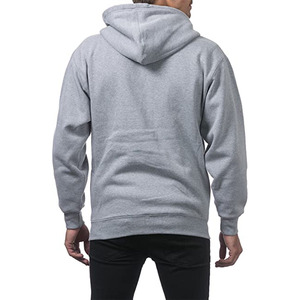 Sweat à capuche gris clair pour homme avec fermeture éclair |   Veste en molleton de coton gris chiné |   Sweat-shirt d'entraînement ajusté à fermeture éclair intégrale avec capuche et poches - Product Image 5