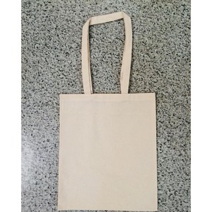 Vente en gros de sac à main en toile de coton imprimé sac fourre-tout recyclé réutilisable uni avec longue poignée pour les promotions - Product Image 4