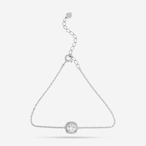 92.5 <b>Silver</b> <b>Bracelet</b> 191386 Rhodium & Gold Plated Diamond & Zircon Key & Number <b>Charms</b> Religious & Ethnic Style for Gift - Product Image 4