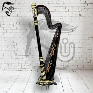 <span class=keywords><strong>42</strong></span>-string Celtic thiết kế trụ cột LEVER <span class=keywords><strong>Harp</strong></span> với đứng màu đen chất lượng cao cấp được thực hiện bởi ngành công nghiệp unbridleds - Product Image 6