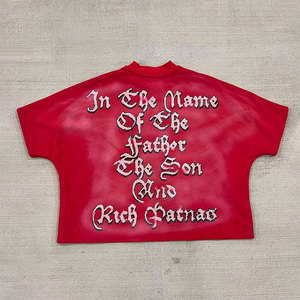 Comprar camiseta de Palma de alta calidad unisex, camiseta de ángeles, ropa informal pesada de peso pesado, camiseta de gran tamaño con gráfico personalizado de algodón 100% - Product Image 3