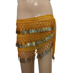 Falda de Danza del Vientre con Lentejuelas y Monedas, Accesorio de Disfraz KVR INTEXX, 100% Poliéster, para Actuación y Entrenamiento - Product Image 2