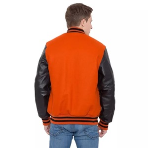 Chaqueta universitaria de lona personalizada de alta calidad para hombre, chaqueta con letras de béisbol y cuello levantado a un precio - Product Image 6