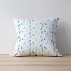 Coussin carré doux d'oreiller décoratif en coton neutre pour canapé moderne chambre et chaise - Product Image 2