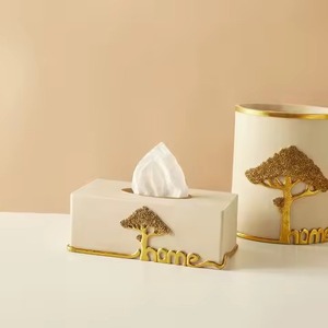 Boîte à mouchoirs de table pour hôtel et restaurant, porte-serviettes de qualité supérieure, boîte à mouchoirs en argent martelé avec accent lotus - Product Image 6