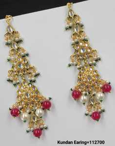 Traditionnel et à la mode dernier concepteur indien en gros bijoux de jhumka Kundan boucle d'oreille pour les femmes élégant boucle d'oreille bijoux - Product Image 3