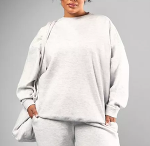 Logo personnalisé Sweat-shirt surdimensionné pour femmes du Bangladesh 100% coton 380 GSM Heavyweight Fleece High Street Casual Fashion - Product Image 3