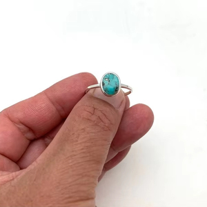 Turquoise Gemstone Jewelry For Women <b>Silver</b> <b>Boho</b> Style <b>Ring</b> Jewelry 925 Sterling <b>Silver</b> Trending Handmade <b>Ring</b> Gift For Mom - Product Image 1