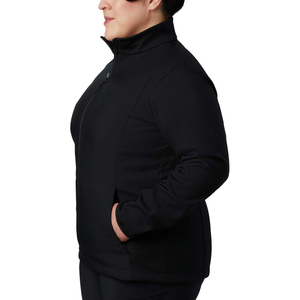 Chaqueta de Forro Polar Azul Marino para Mujer, Cierre Completo, Cuello Alto, Casual, Resistente al Viento, para Otoño, Corte Regular, Material de Poliéster - Product Image 4