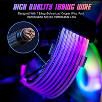 Câble d'extension d'alimentation pour ordinateur néon RGB