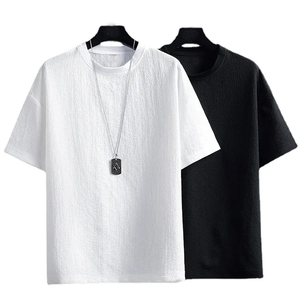 Camisetas de hombre con estampado de logotipo personalizado, camiseta ligera lisa de verano, camiseta personalizada OEM, camisetas de talla grande, camisetas para hombre - Product Image 1