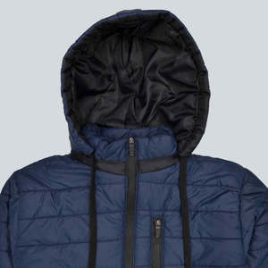 Custom 2024 Winter Men Hooded Canvas Stand Collar Cotton <b>Padded</b> Puffer <b>Jacket</b> Wholesale Plus Size Windproof Fashion - Product Image 6