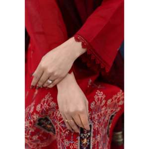 Trends by Cp <b>Present</b> Women's 3PC Embroidered Khaddar Cutwork Shirt & Kashmiri Jacquard Shawl Set - Product Image 4