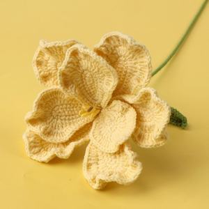 Nuevo Ramo de Flores de Platycodon Tejido a Mano, Decoración Floral para Bodas y Hogar, Accesorios Florales de Ganchillo, Decoración Floral Festiva - Product Image 3