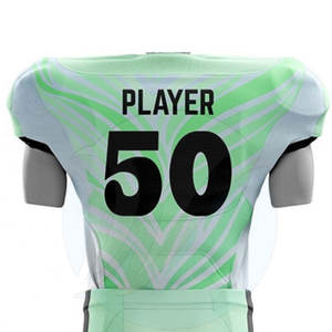 Ensembles d'uniformes de football américain grande taille à séchage rapide manches courtes respirantes avec logo de l'équipe et sublimation du numéro du joueur - Product Image 5