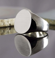 Bague Chevalière Homme Personnalisable avec Logos, Argent Sterling 925, Bague Maçonnique avec Pierres CZ