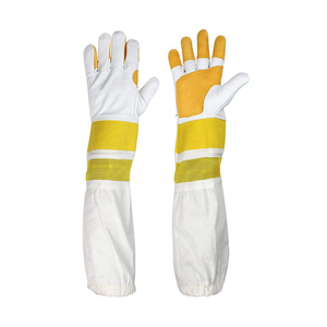 Gants d'apiculture en tissu doux 100% coton professionnels nouveaux gants d'apiculteur unis en cuir de mouton professionnel pour l'apiculture OEM - Product Image 5