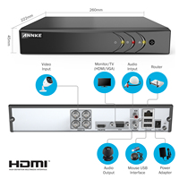 ANNKE 4CH 3K 5MP pour la surveillance à domicile CCTV DVR détection de mouvement 2.0 pour tous les canaux analogiques Audio réseau enregistreur vidéo