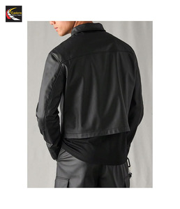 Veste en cuir noir pour hommes Prix de gros bon marché Production en vrac Approvisionnement d'usine - Product Image 5