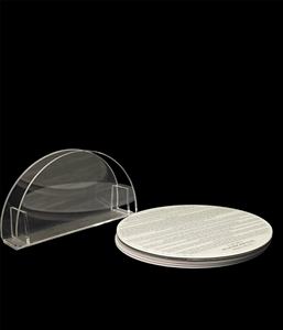 2025 nouvel ensemble de banc en plexiglas rond moderne avec base durable de 8 pièces pour l'affichage et les cadeaux de stockage Judaica - Product Image 3