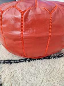 Pouf de sol moderne de luxe en cuir véritable, ottoman pliable, design artisanal, écologique, léger pour la décoration intérieure, utilisation en chambre à coucher - Product Image 5