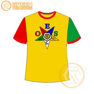 T-shirt Ordre de l'étoile de l'Est en gros Vêtements en jersey de coton T-shirt OES respirant de haute qualité Vêtements grecs pour femmes - Product Image 1