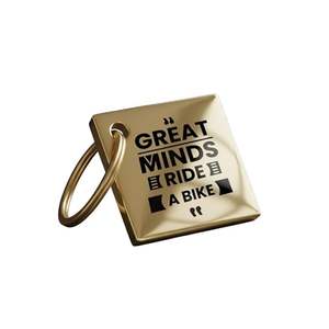 Porte-clés en laiton massif gravé brillant de qualité supérieure pour motards - Product Image 1