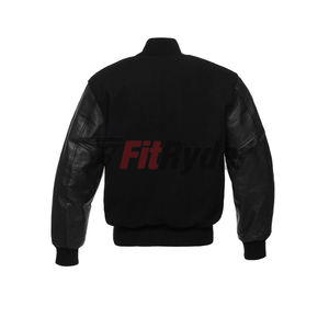 Sur mesure hiver Lettermen Varsity Jacket Vintage séchage rapide Chenille broderie impression cuir manches varsity vestes hommes - Product Image 4