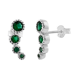 Fine Jewelry 925 Sterling <b>Silver</b> Pink Quartz Stone Ear <b>Stud</b> <b>Earring</b> Gold Plated <b>for</b> Wedding Anniversary Party Her <b>Women's</b> Gift - Product Image 4