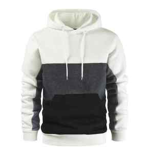 Automne hiver sweat à capuche décontracté Patchwork pull à capuche sweats thermiques logo personnalisé bloc de couleur à manches longues sweats à capuche pour hommes - Product Image 4