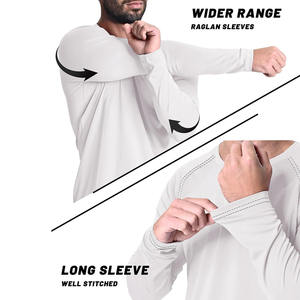 Fabricant de vêtements Vêtements d'extérieur Rash Guard T-shirts Manches longues Col rond Slim-fit Rash Guard Pour Hommes - Product Image 3