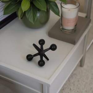 Sculpture en métal noir poli de style luxe moderne, décoration populaire pour jardin et bureau, cadeau d'affaires - Product Image 1