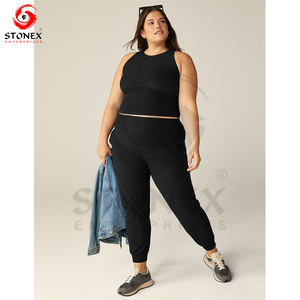 Costumes de jogging pantalons de survêtement en coton taille haute pantalons de sport personnalisés pour femmes Streetwear pantalons de survêtement de gymnastique vente en gros - Product Image 4