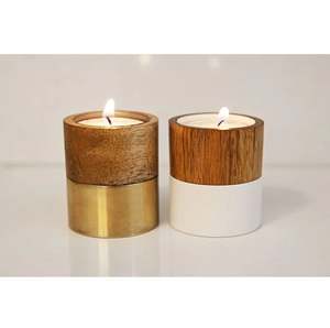 Portavelas votivo de mesa de metal clásico dorado para interiores y exteriores, portavelas para el hogar, hotel, oficina, decoración para fiesta de boda - Product Image 6