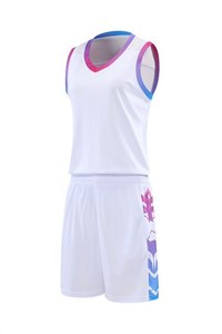 Meilleurs ensembles de basket-ball personnalisés grande taille pour hommes design imprimé antibactérien à séchage rapide; short respirant confortable - Product Image 5