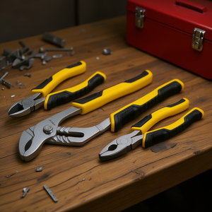 Juego de 6 alicates Stanley con 3 controles de agarre, superficie de mordaza dentada y mango de plástico de agarre suave - Product Image 3