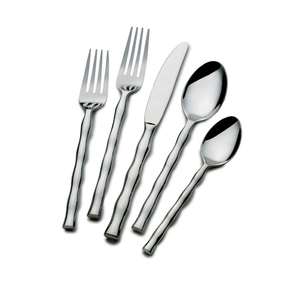 Juego de cubiertos de acero inoxidable de 3 piezas de plata de lujo con asas doradas Diseño americano Premium Estética - Product Image 5