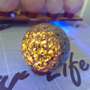 थोक क्रिस्टल क्षेत्र उपचार प्राकृतिक ग्रे योआपरलाइट क्रिस्टल बॉल क्षेत्र डिकोर के लिए - Product Image 6