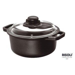 Casseruola Alluminio antiaderente (20cm) con coperchio INDUCTION Nero 097IN 20TP - Product Image 1