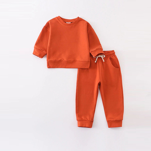 Conjuntos de chándal para niños de algodón orgánico Conjuntos de ropa para niños al por mayor Ropa informal para niños Chándal personalizado para niños - Product Image 2