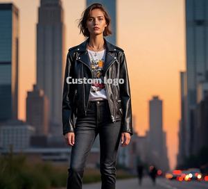 Veste en cuir de mode OEM Fabricant de conception personnalisée Veste en cuir de conception personnalisée de luxe Fabricant de mode - Product Image 6